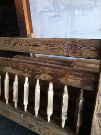 Barrire vieux bois pour balcon